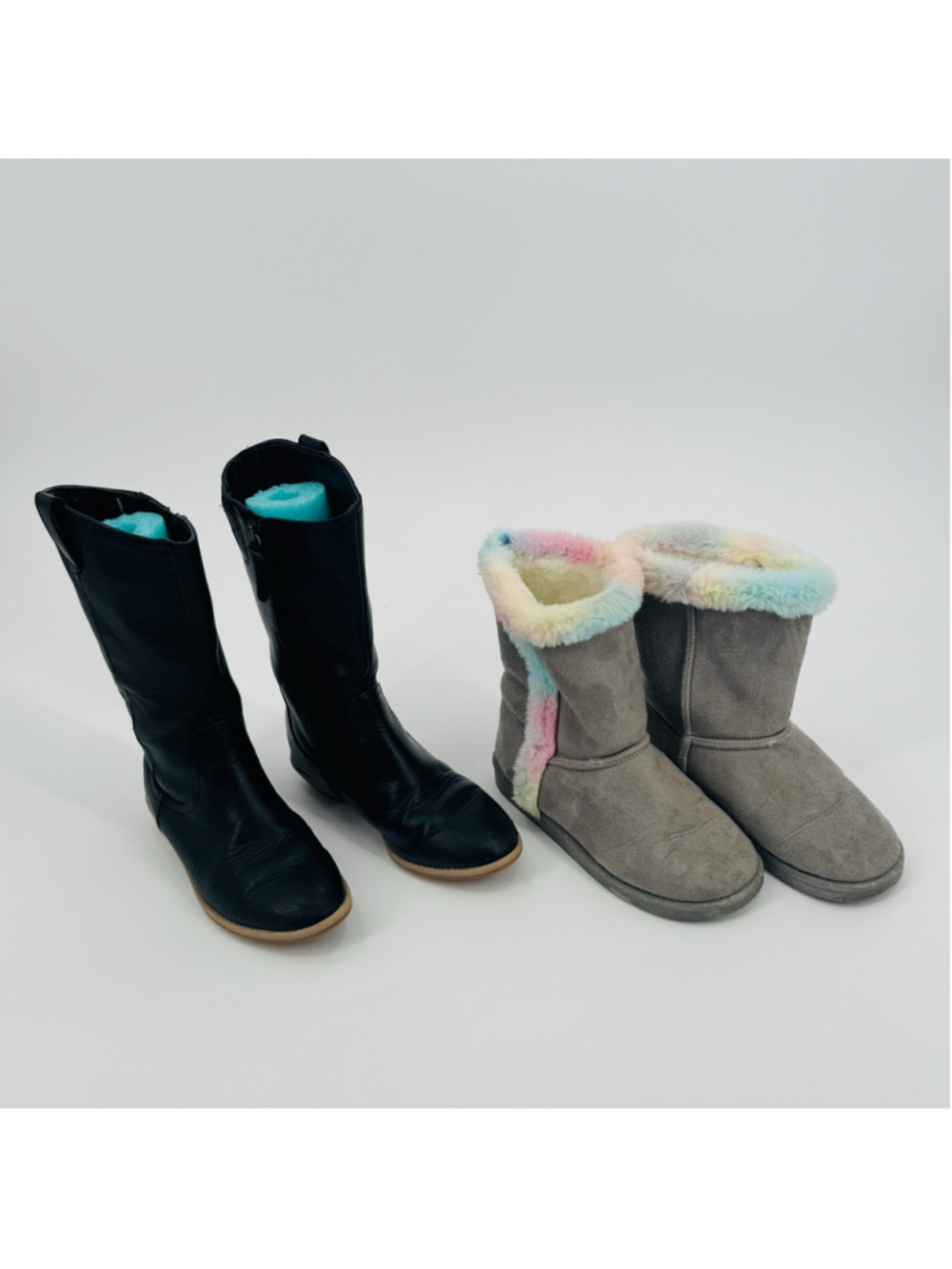 Lot of 2 Girls Fabletics FabKids Cat & Jack Boots Size 13